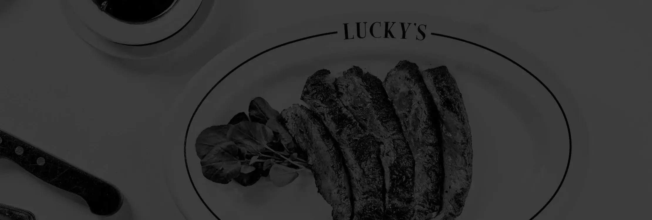 Close-up of Lucky's Steakhouse premium Romanian Steak