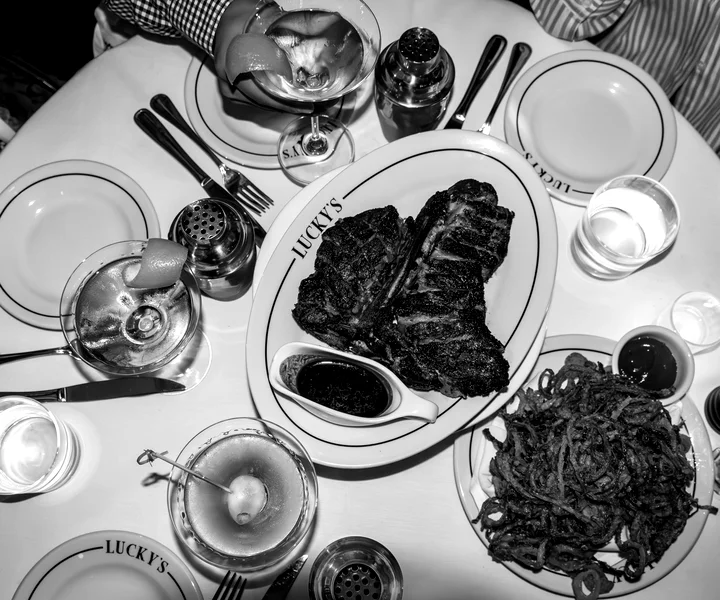 Steakhouse dining and craft cocktails at Lucky's Beverly Hills