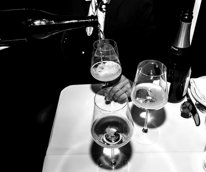 Elegant dining celebration table settings at Lucky's Soho