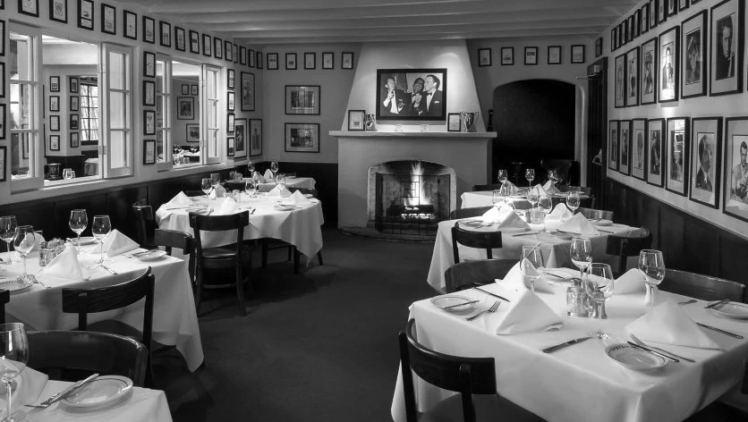 Lucky's Steakhouse Montecito private event space with classic steakhouse ambiance